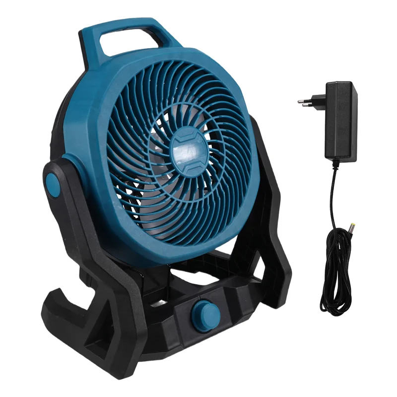

For BL1830 Compatible Portable Camping Fan EU Plug-Desktop Floor Fan Powered By Lithium Battery