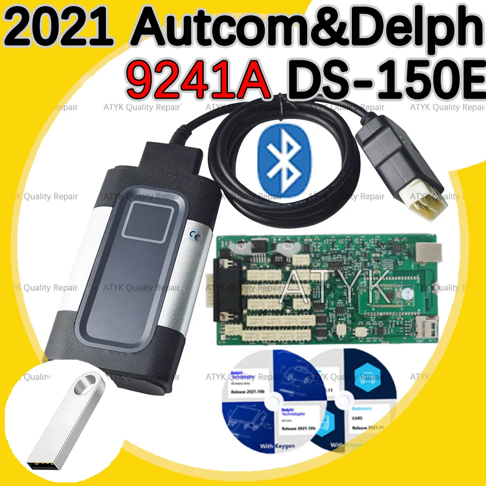 

9241A chip DS-150E Auto-com 2021 Del-phi Bluetooth obd2 scanner diagnostic pour voit inspection tools tuning cars trucks device