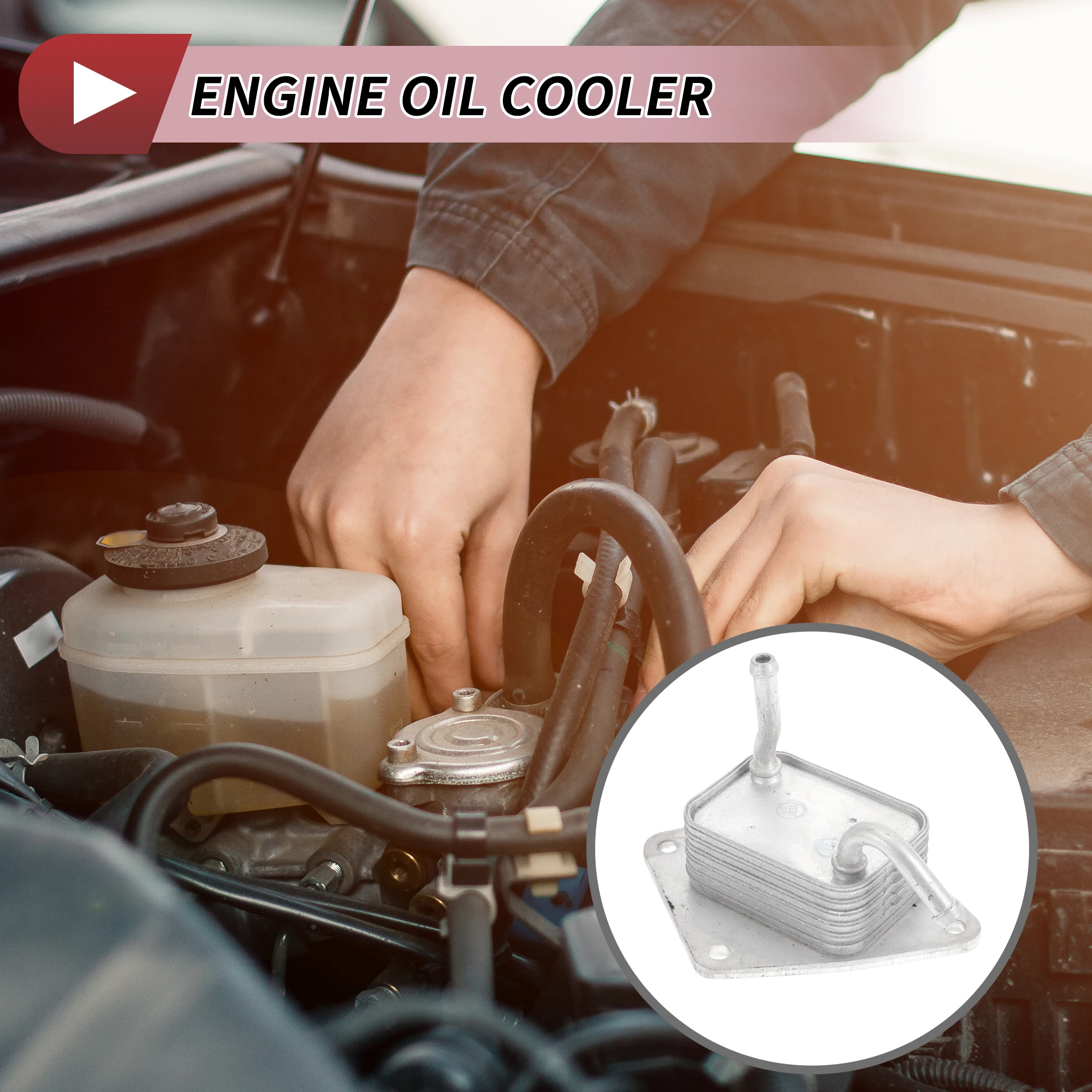 

UXCELL Engine Oil Cooler for Hyundai Santa Fe 2012 No.264103CAA0 Trans Cooler 1 Pc