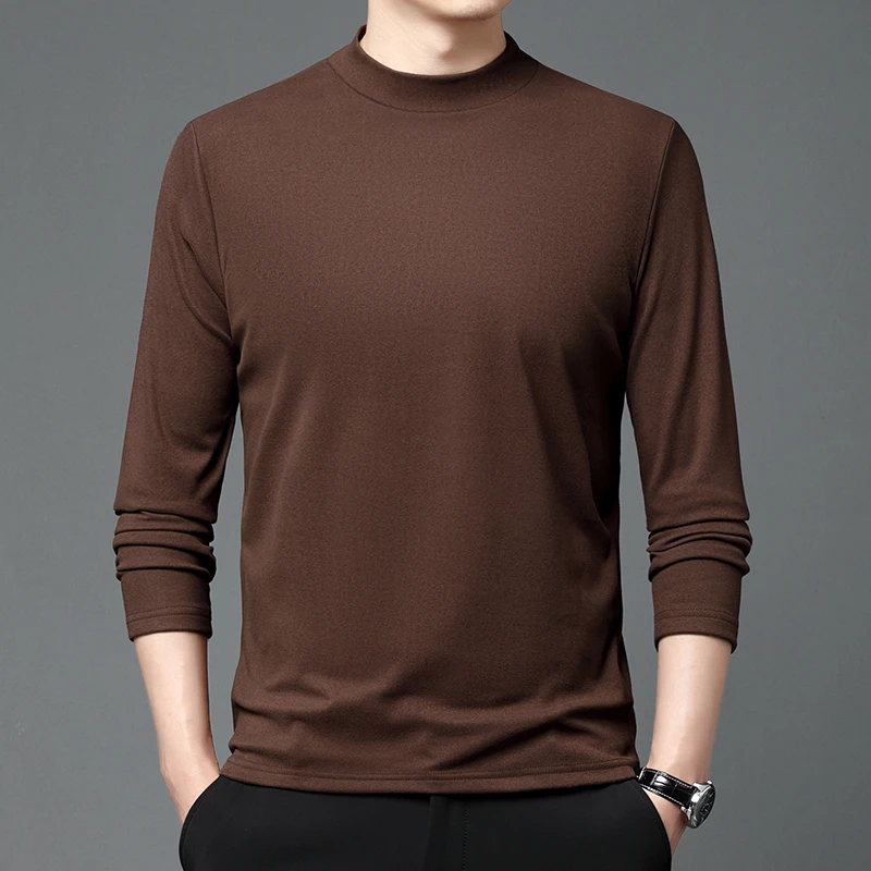 Autumn/Winter Series Fleece Underlay Thick  Comfortable and Simple Casual Daily Pullover for Men