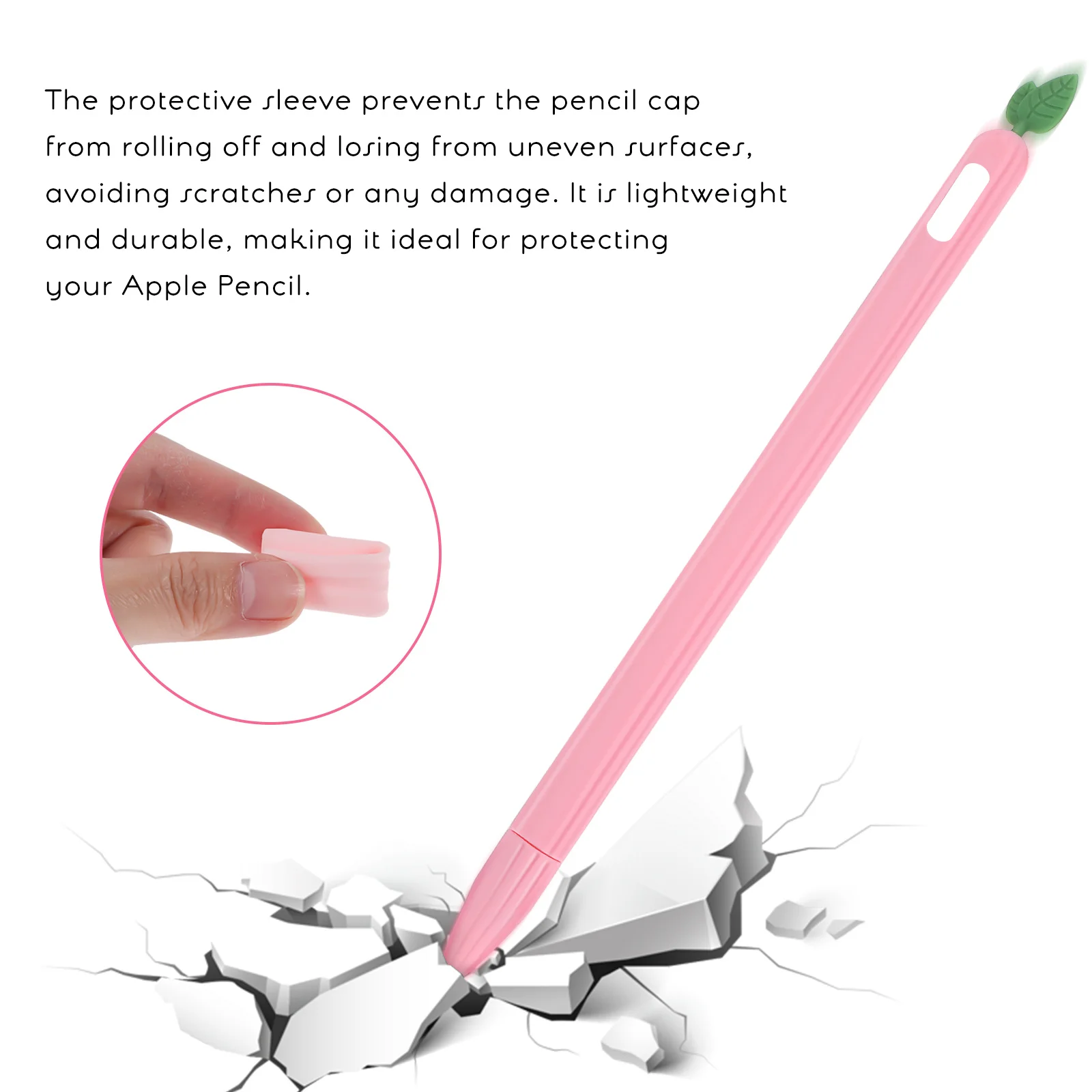 

1Set Electronic Pencil Cover Silicone Grips for Apple Pencil 2Nd Generation Anti-Slip Protection Easy Installation Splash Proof