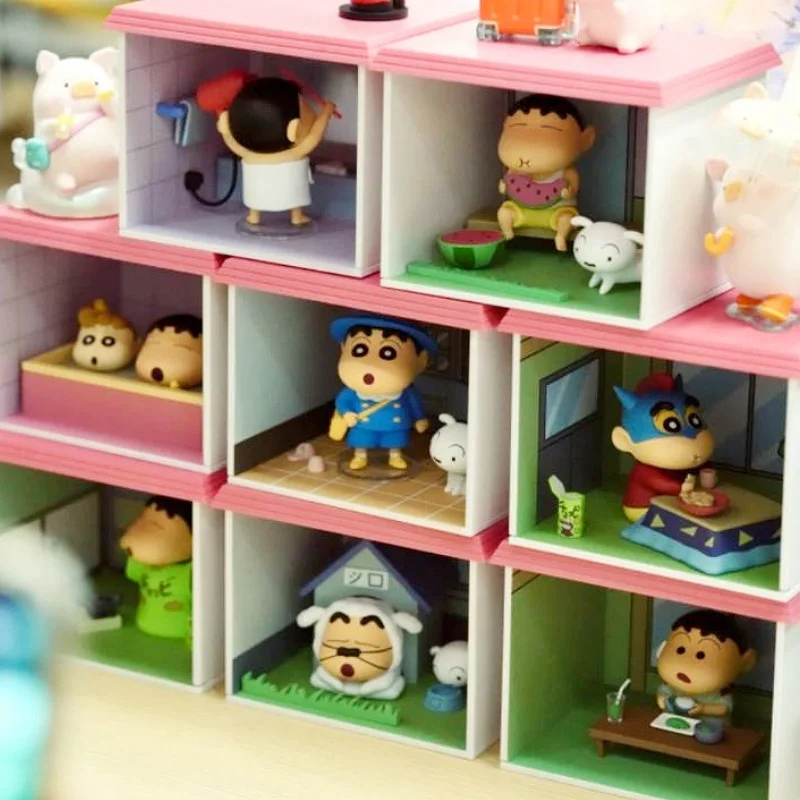 52toys Crayon Shinchan Life In Kasukabe Anime Figure Desktop Decoration Gift For Anime Fans