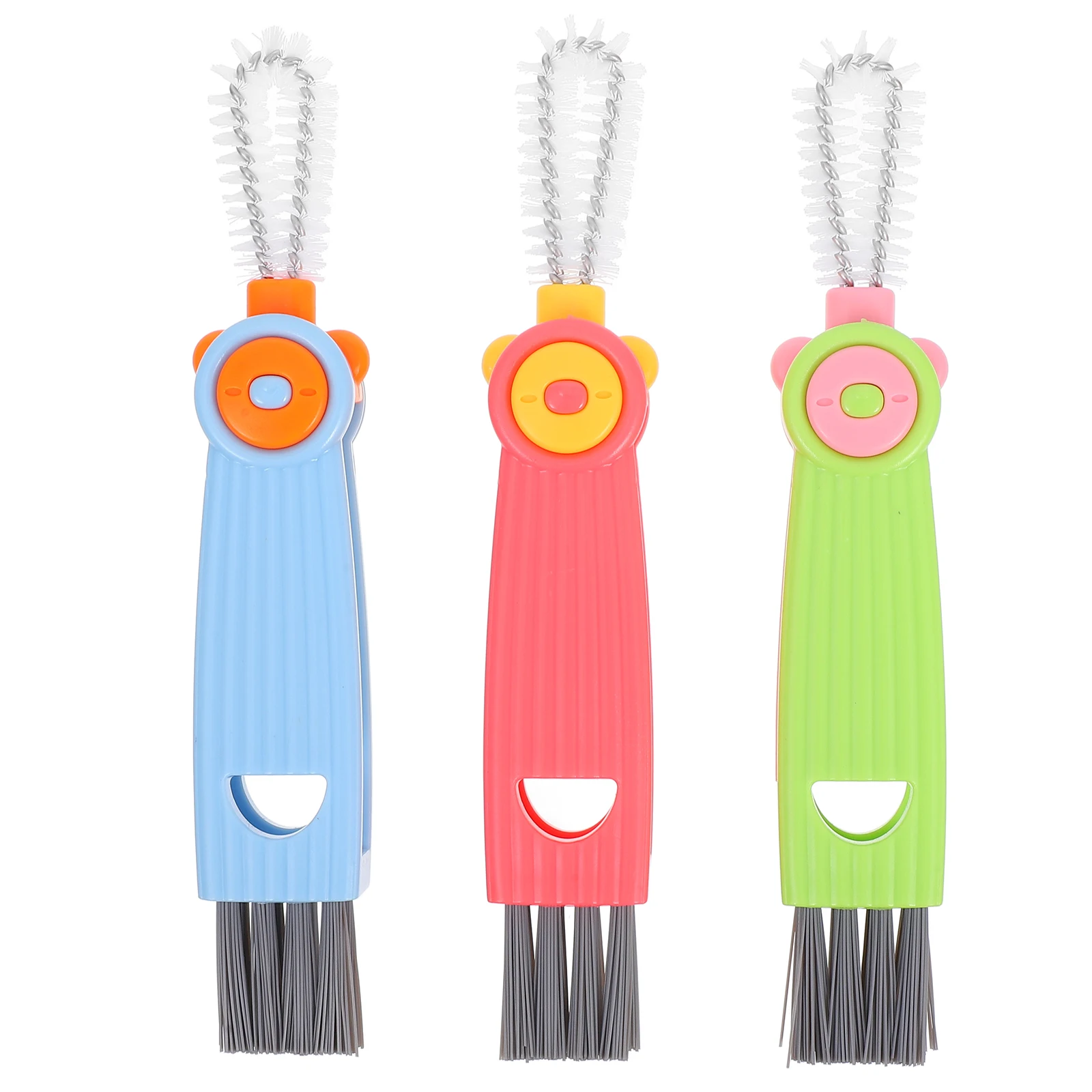 

3pcs Cleaning Brush for Household Juicer Lid Reusable Straw Bottle Gap Kitchen Small Tool Deep Travel Portable Mini ABS