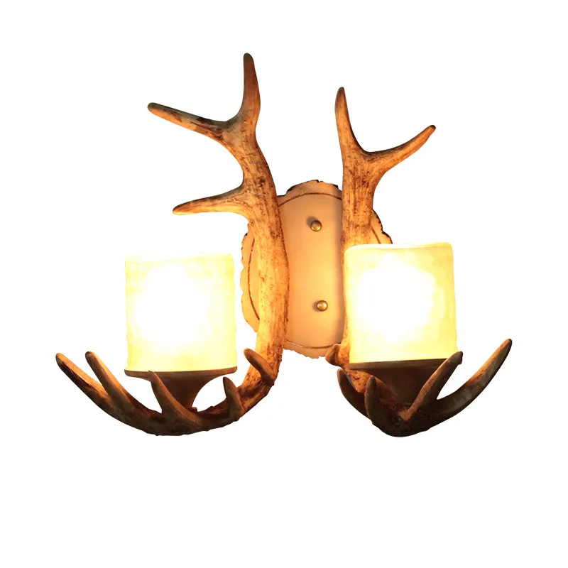 ULANI Retro Antlers Led Corridor Wall Light Creative Bedside Sconce Lamp Decor For Home Living Room