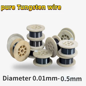 High Purity 99.95% W Tungsten Wire Metal Diameter 0.01mm-0.5mm for Air Purifier Electrostatic Precipitator Length 5M/10M