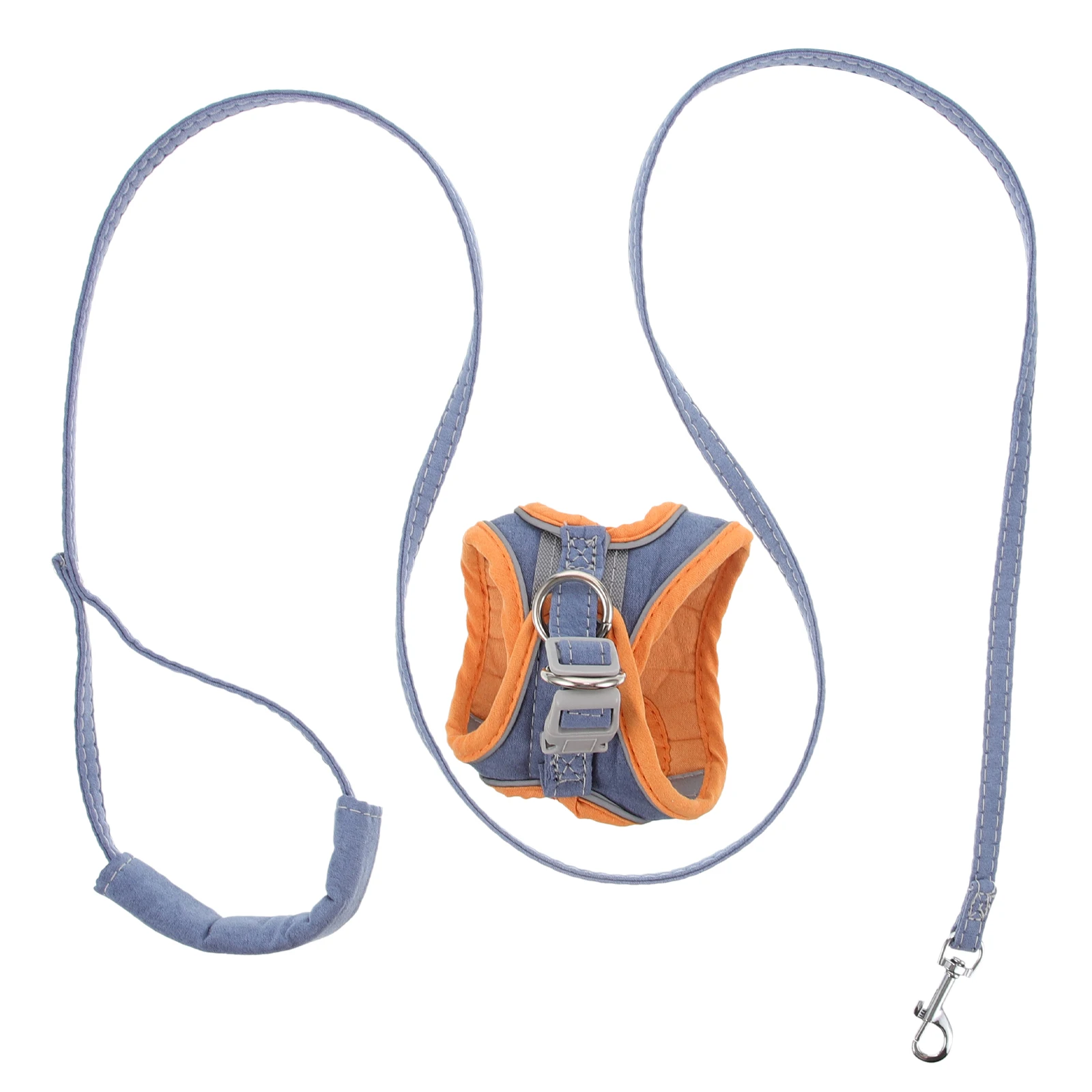 

Cat Harness Dog Leash Durable Stylish Light Brown Reflective Strip Safe Walk Polyester Pet Vest Breathable Outdoor