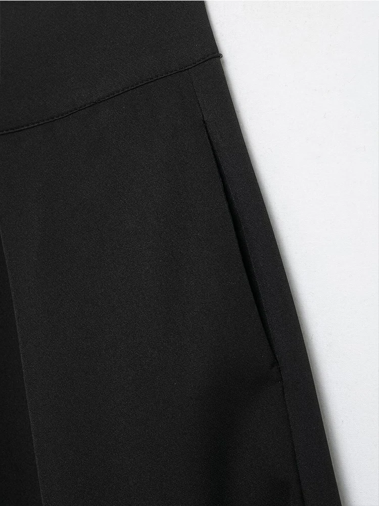    Pantaloni a palloncino drappeggiati da donna nuovi Pantaloni casual da strada larghi con cerniera a gamba larga Pantaloni solidi chic da donna semplici alla moda