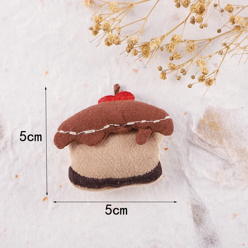 

Cute Fabric Brooch Cotton Filled Coffee Cup Cartoon Design for Bag Charm DIY Clothing Upgraded Portable Decoration
