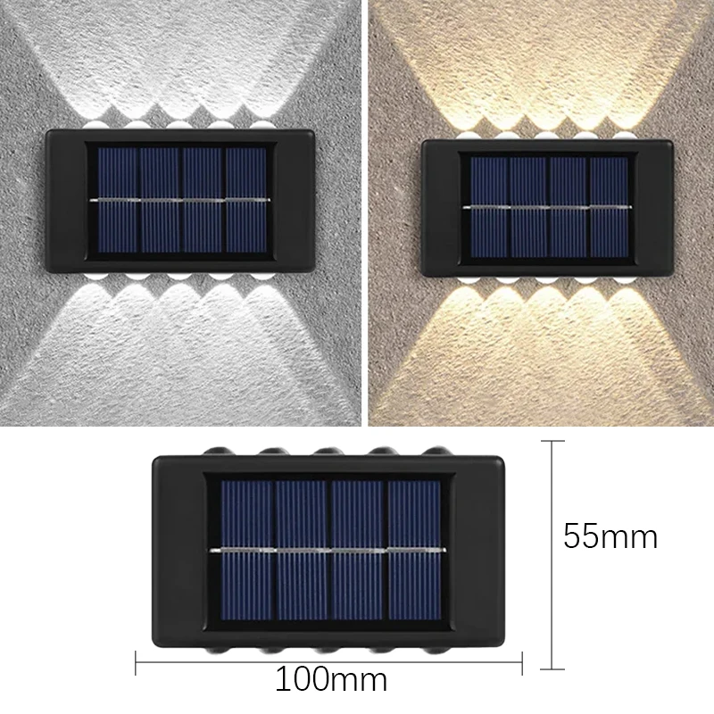 

10LED Solar Light Outdoor Garden Wall Lamp Waterproof Yard Landscape Street Sunlight Lamps Energy Saving Staircase Fence Lights