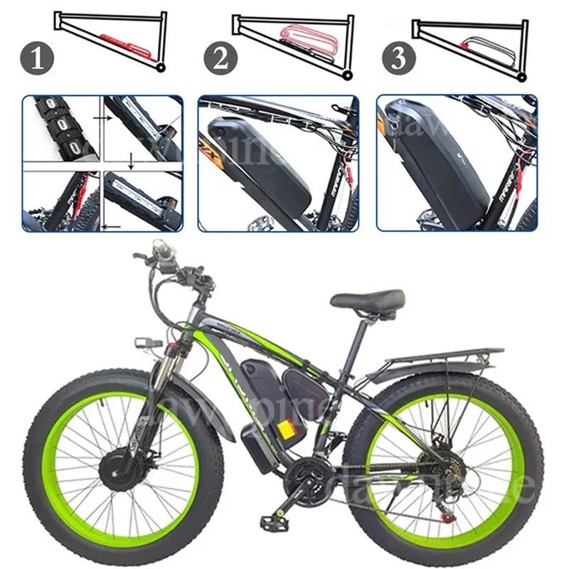 

SSE-046 E-Bike Lithium Battery Case Holder Storage Box BMS PCBA for HaiLong 36V 48V 18650 DIY Housing 10S5P 13S4P Nickel Strip