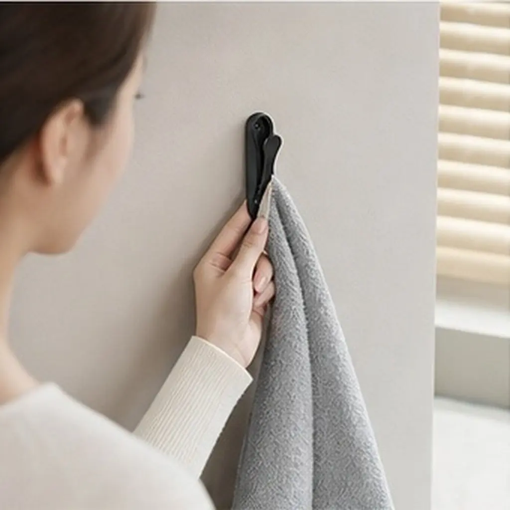 8Pcs Heavy Duty Wall Hook Holder For Bag Hanging Adult Foldable Hooks Zinc Alloy Coat Space Saving Bathroom Towel