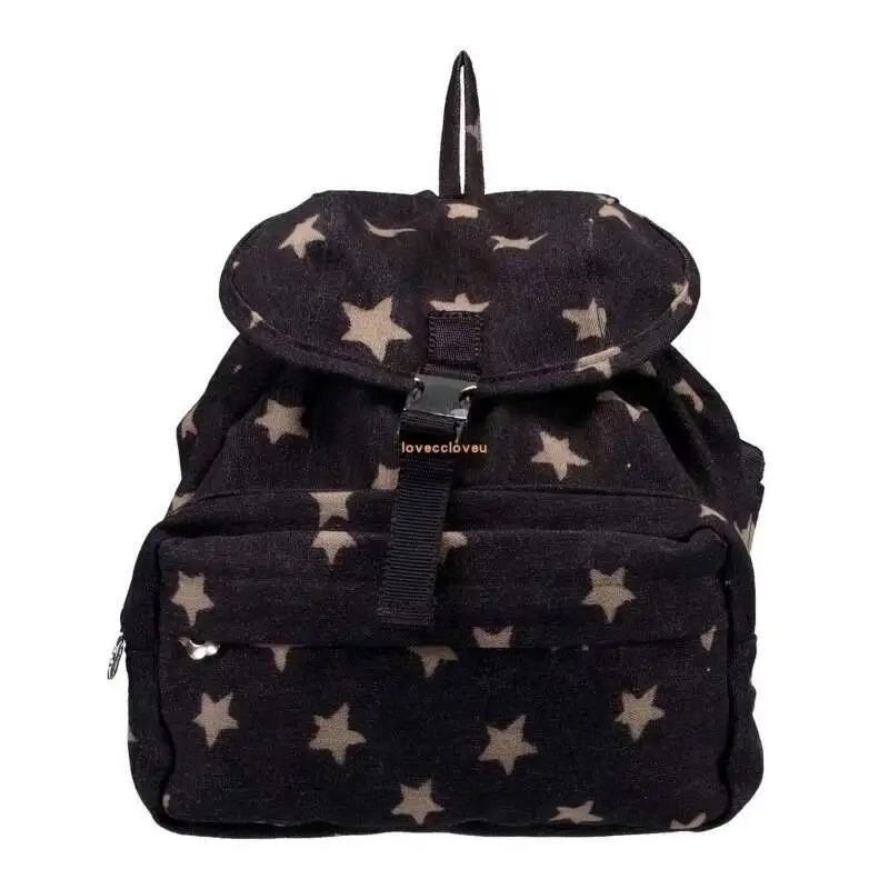 กระเป๋าเป้สะพายหลังลายดาววินเทจสำหรับผู้หญิง สไตล์ Y2K แมทช์ได้กับทุกชุด กระเป๋าถือลำลองสไตล์ญี่ปุ่น แฟชั่นย้อนยุคสุดเทรนดี้