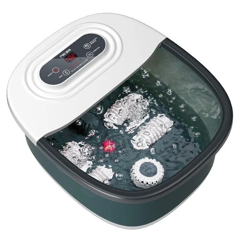 Foot Spa Bath Massager with Heat, Foot Soaker with Mini Acupressure Massage Points Temperature Control