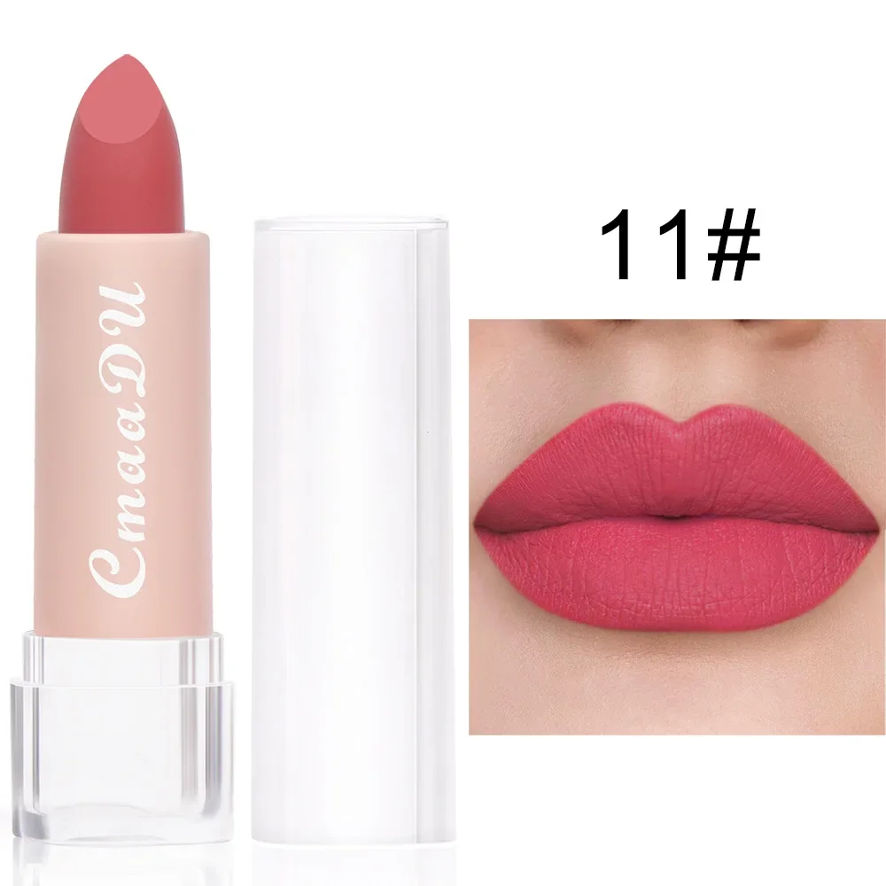 15 Colors Lipstick Matte Velvet  Natural Long Lasting Moisturizing Lipstick Waterproof Sweat Proof Red Lip Tint Women Cosmetics