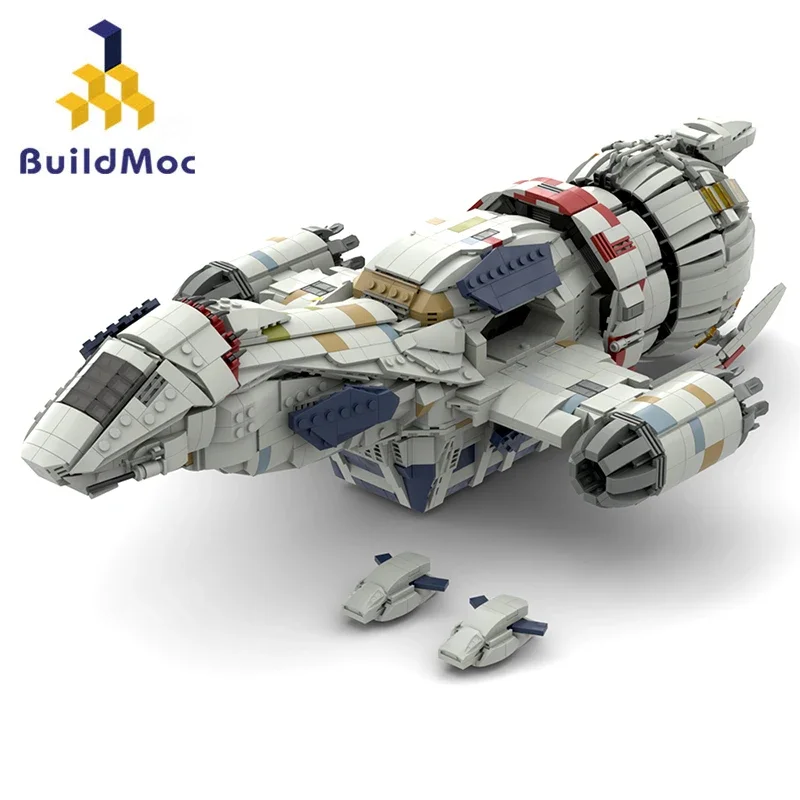 BuildMoc Firefly Serenity Spaceship Building Blocks Set Transport Spacecraft Airship Bricks DIY Toys Children Birthday Xmas Gift