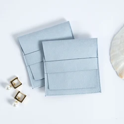 5pcs 8x8cm Microfiber Velvet Jewelry Pouch Small Gift Packaging Wedding Travel Organizer Bags Luxury Jewelry Dust Storage Bag