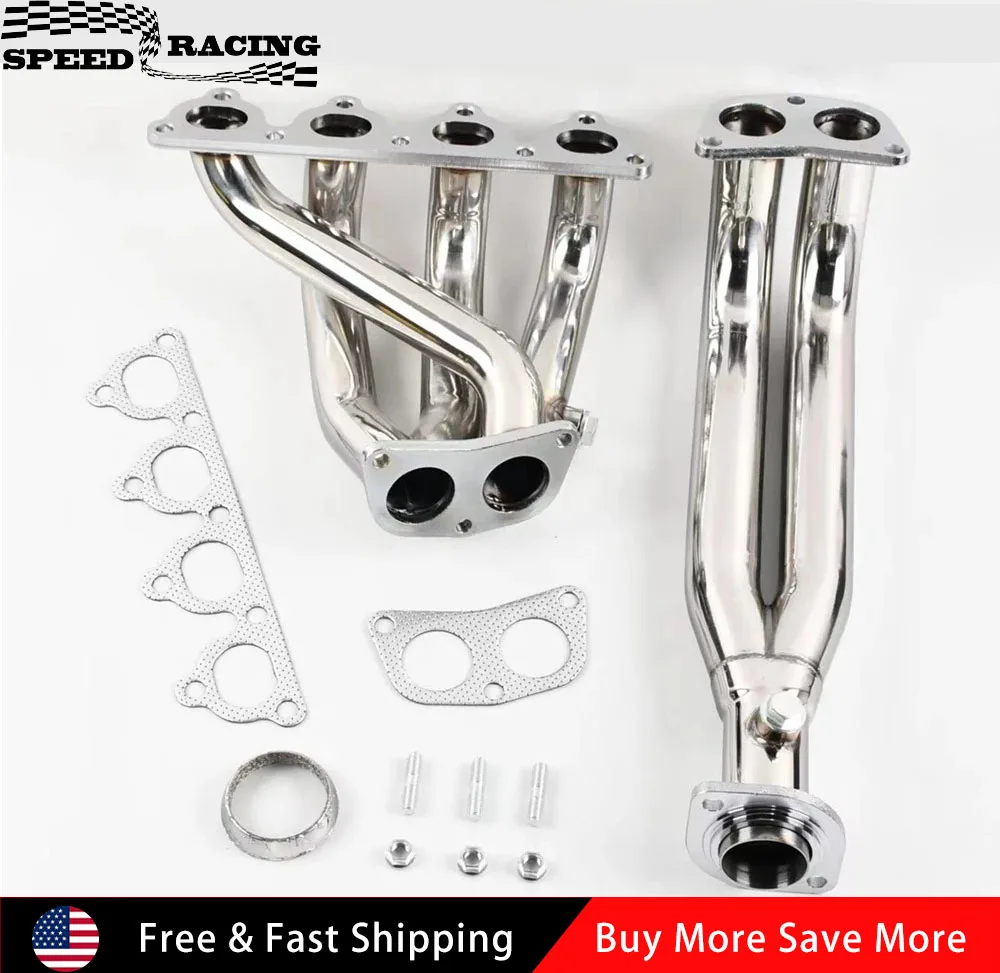 

Stainless Steel Exhaust Manifold Headers for 1988-2000 Honda Civic D-series EJ/EG/EH/EK D15 Sliver