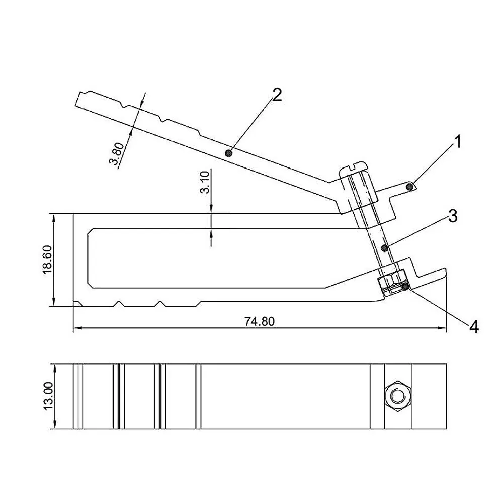 Pince à écrou en aluminium T1 pour serveur d\'ordinateur, outil flacon d\'écrou carré, installation par insertion, démontage d\'armoire