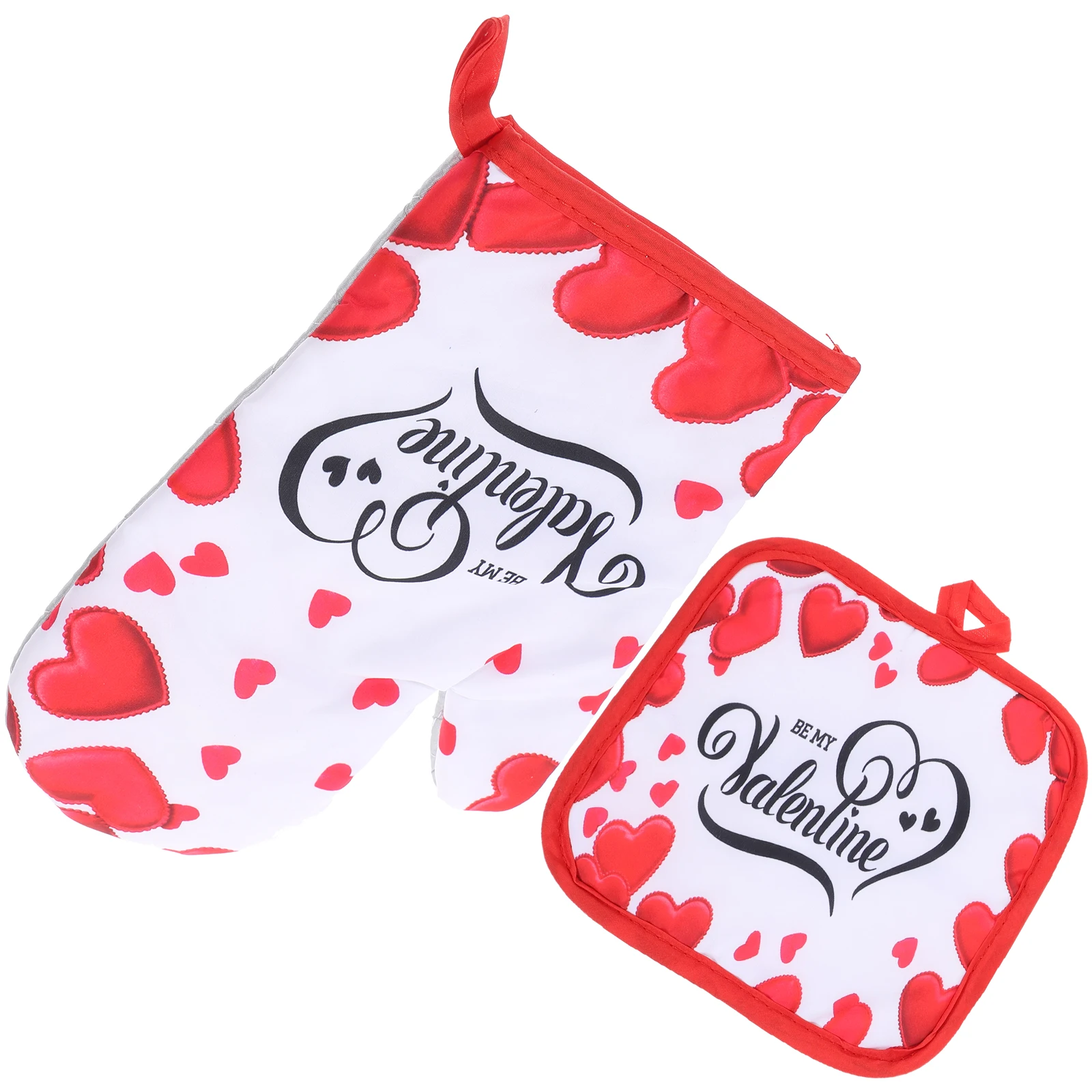 

Heat Resistant Oven Mitts Insulated Gloves for Cooking BBQ Microwave Nonslip Baking Thickened Kitchen Pads Valentine Supply