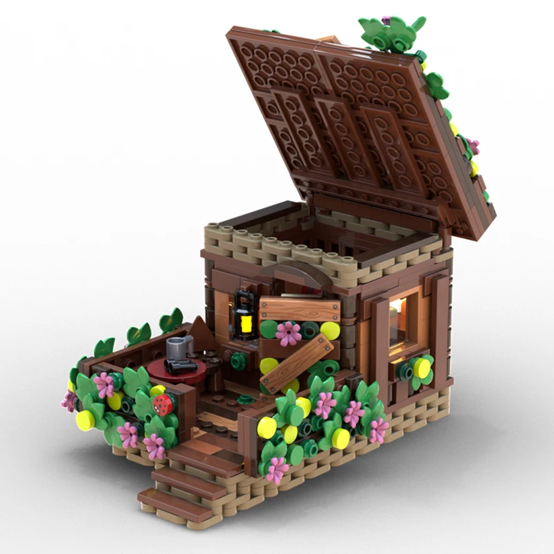 Exquisite new product MOC building block model forest wooden house technology modular children's toy DIY assembly set