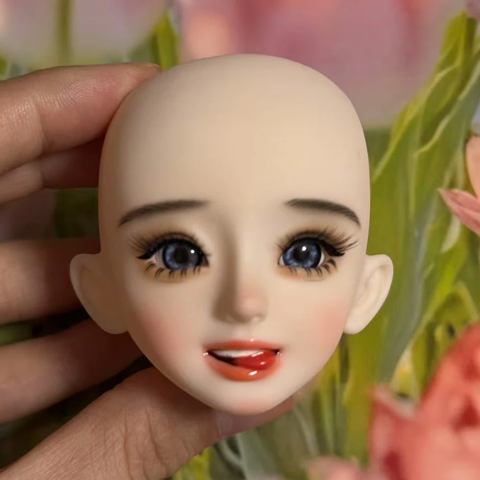 Lachend Gezicht Handgemaakte Make-up Poppen Hoofd 1/6 Bjd Pop Vervanging Hoofd 30 Cm Pop Accessoires Kinderen Speelgoed Cadeau Poppen Voor meisjes