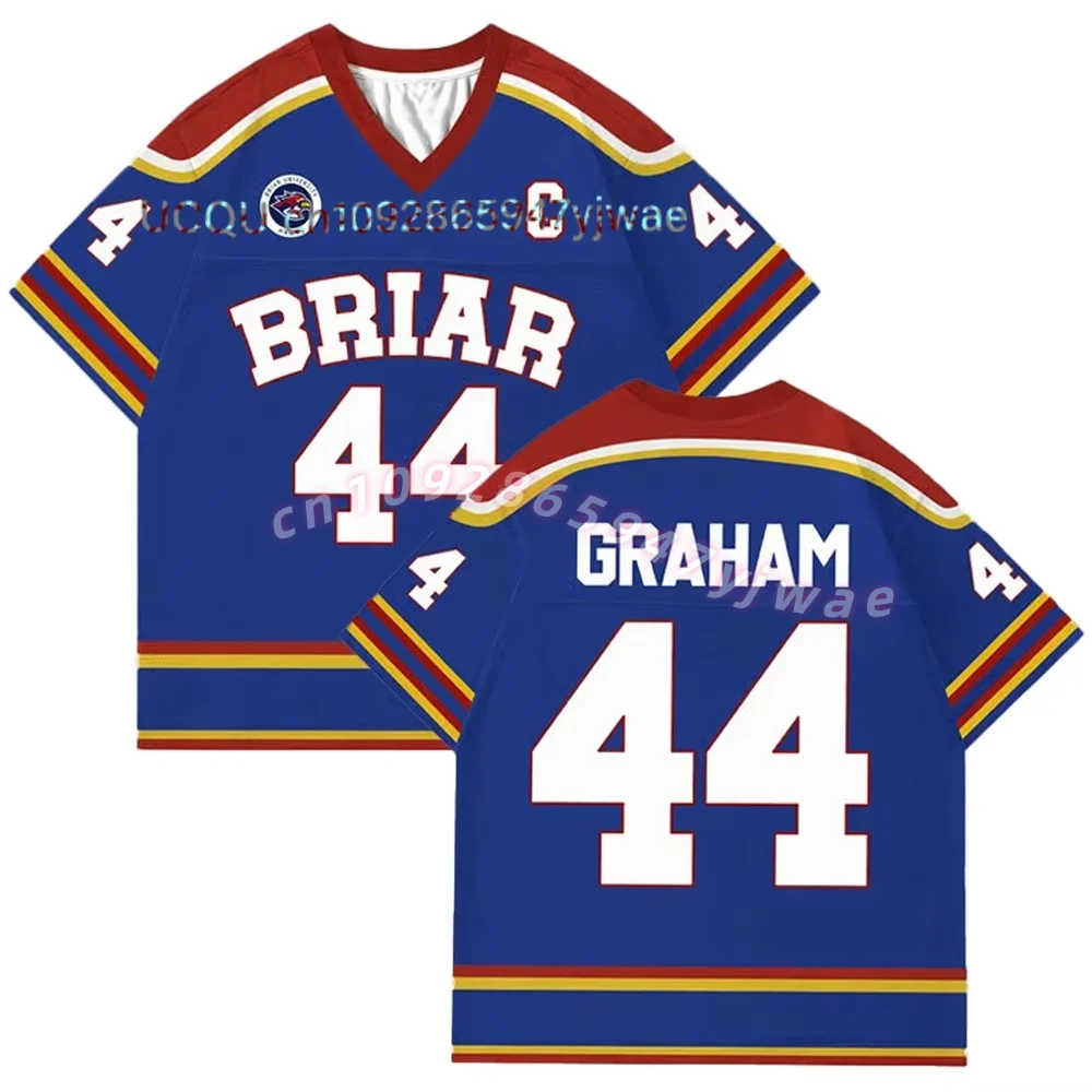 

hot tv Off Campus Briar University Jersey Graham 44 22 DI LAURENTIS 66 Tucker46 T-shirt V-neck Short Sleeve Women name tag Tees