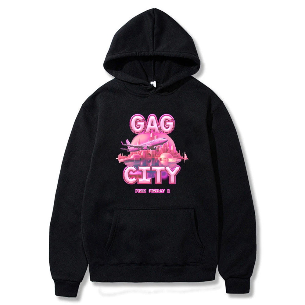 

Nicki Minaj GAG CITY Hoodie Pink Friday 2 Album Merch Long Sleeve Streetwear Men Women Hooded Sweatshirt 2024 Hip Hop Clothes