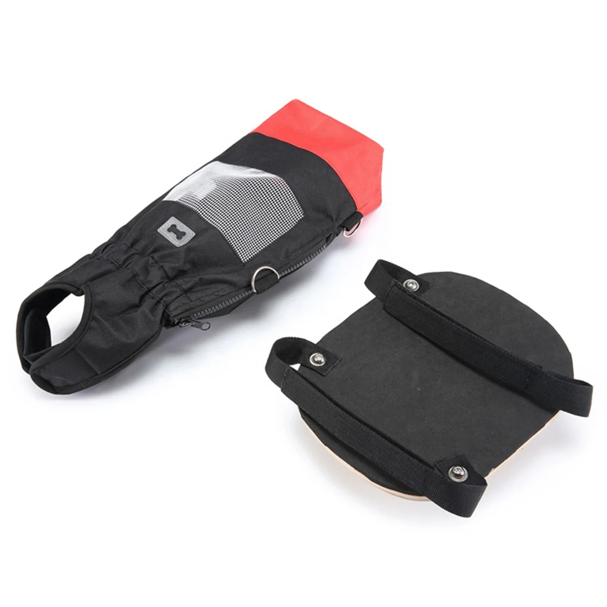 Pet tow bag disabled dog walking assistance wheelchair with wooden scooter to protect chest and limbs