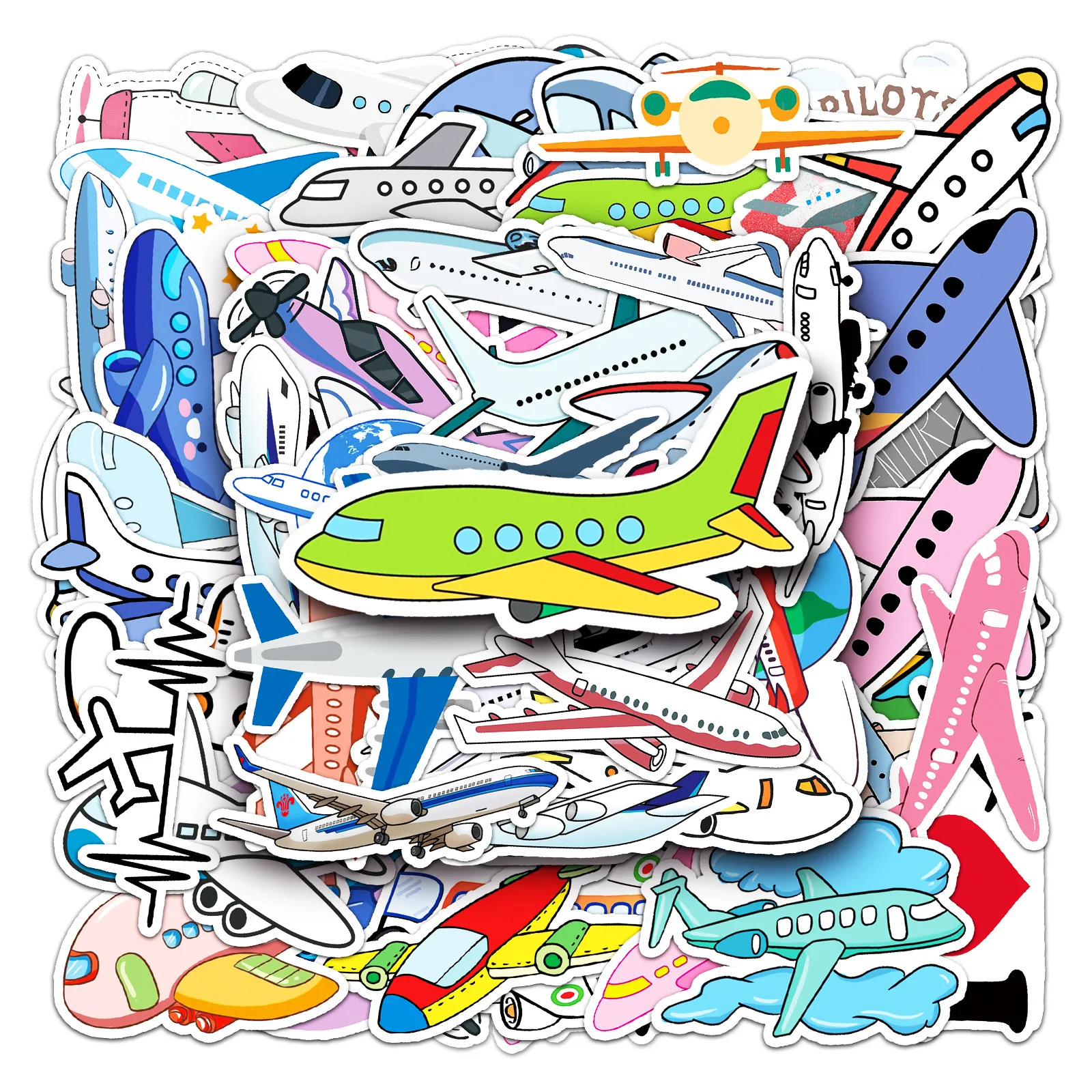 10/50 قطعة مضحك طائرة الكرتون ملصقات DIY بها بنفسك الهاتف المحمول الأمتعة سكيت الكتابة على الجدران الشارات متعة للطفل هدية