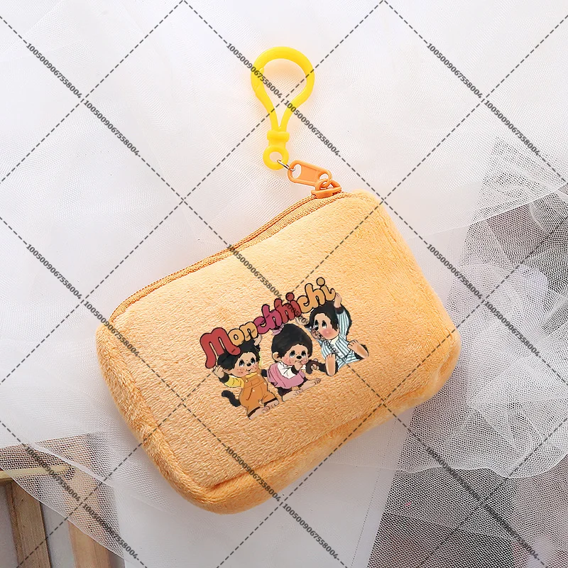 Monchhichi Coin Zipper Bag Printed Square Pack Portable Key
