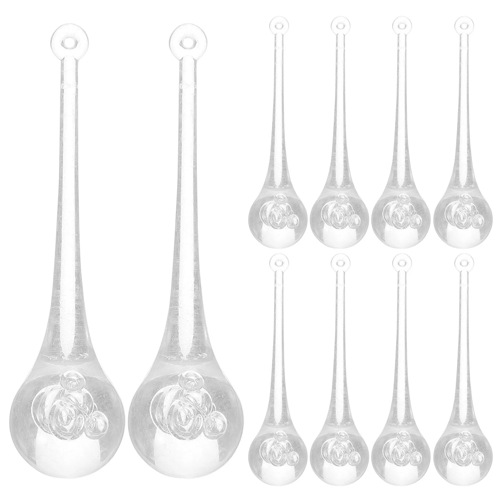 

10pcs Water Drop Pendant Crystal Decor Clear Acrylic Hanging Ornament For Curtain Wall Window Lamp Diy Craft Sun Catcher
