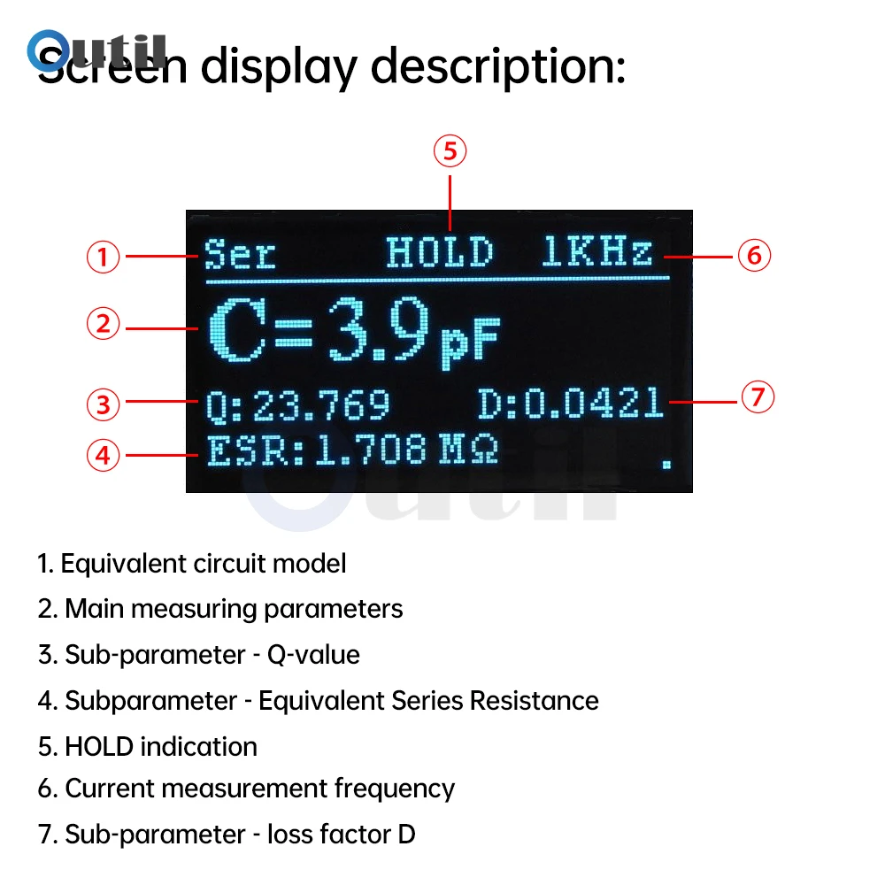 M181 LCR Bridge Tester Module 1pF-10000uF DC High-precision Inductance Capacitance Resistance Multifunctional Meter Diy Kits 5V