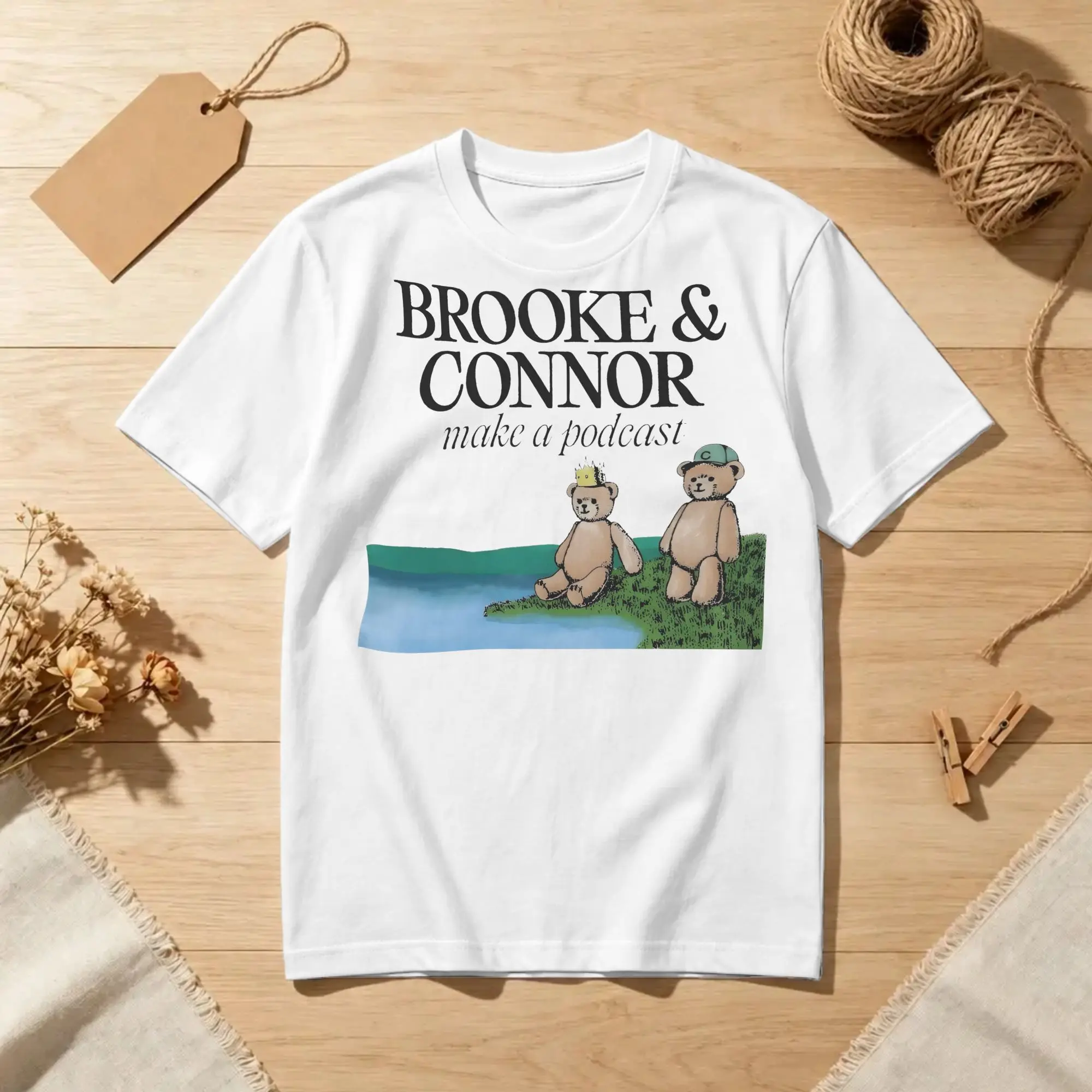 Men Women Bncmap Brooke & Connor Bear T Shirts  Pure Cotton Tops Awesome Short Sleeve Round Collar Tees New Arrival T-Shirts