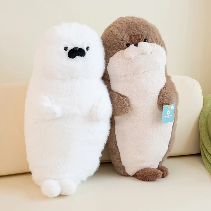 Stuffed Seal Sea Lion Plush Toy Cartoon Animal Sea Otter Soft Doll Sleeping Pillow Sofa Cushion Cute Christmas Birthday Gift