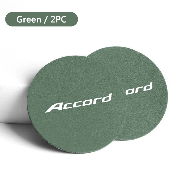 Fashion 2Pcs Car Coaster Water Cup Mat Auto Interior Accessories For Honda ACCORD 7th 8th 9th 10th 2003 2007 2010 2014 2022 2021