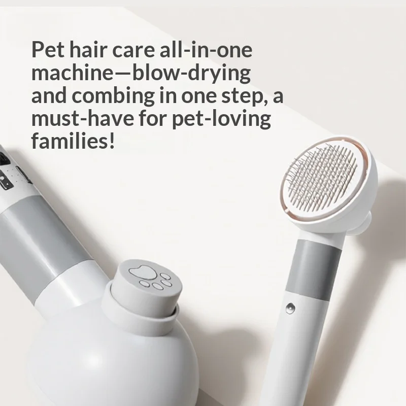 Pet Life 2 In 1 Pet Hair Dryer Slicker Brush Grooming Comb Adjustable Temperature Dog Cat Hair Blower For Home Grooming Use