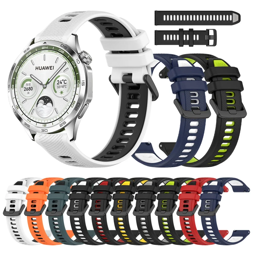 

20 22mm Soft Silicone strap For Huawei WATCH GT 4 3 2 46mm GT 3 Pro SE GT Runner Bands WATCH 4 3 Pro New Bracelet Wristband Belt