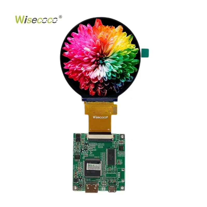 IPS 2.8 Inch TFT LCD Round Display ST7701S Driver IC SPI+RGB 40 PIN Interface 480*480 Screen Board Wisecoco