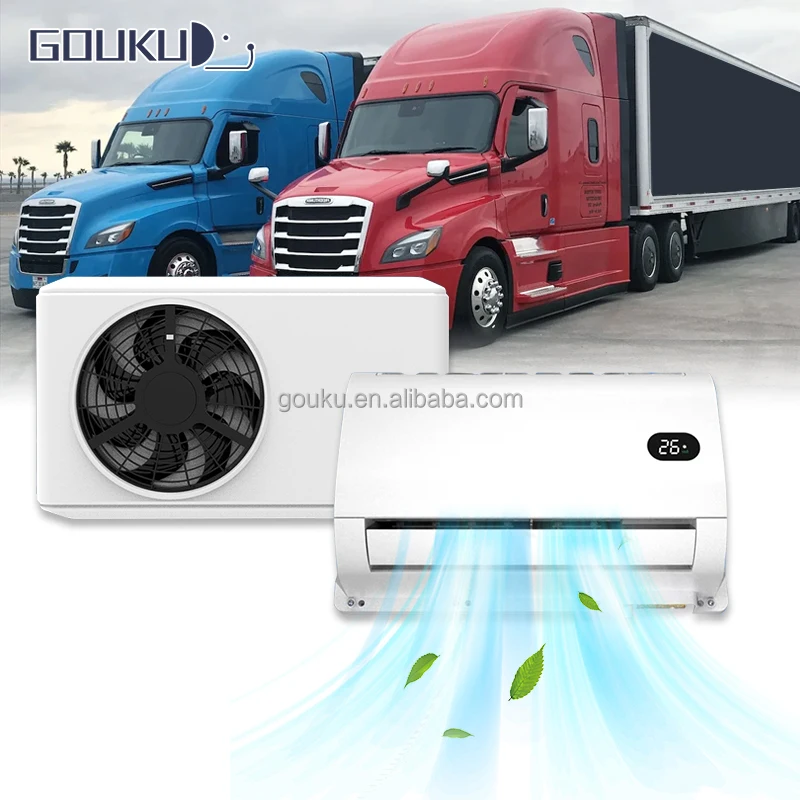 

New arrival Split Auto parking 12v air conditioner truck RV tractor air conditioning With Dual-rotor inverter compressor