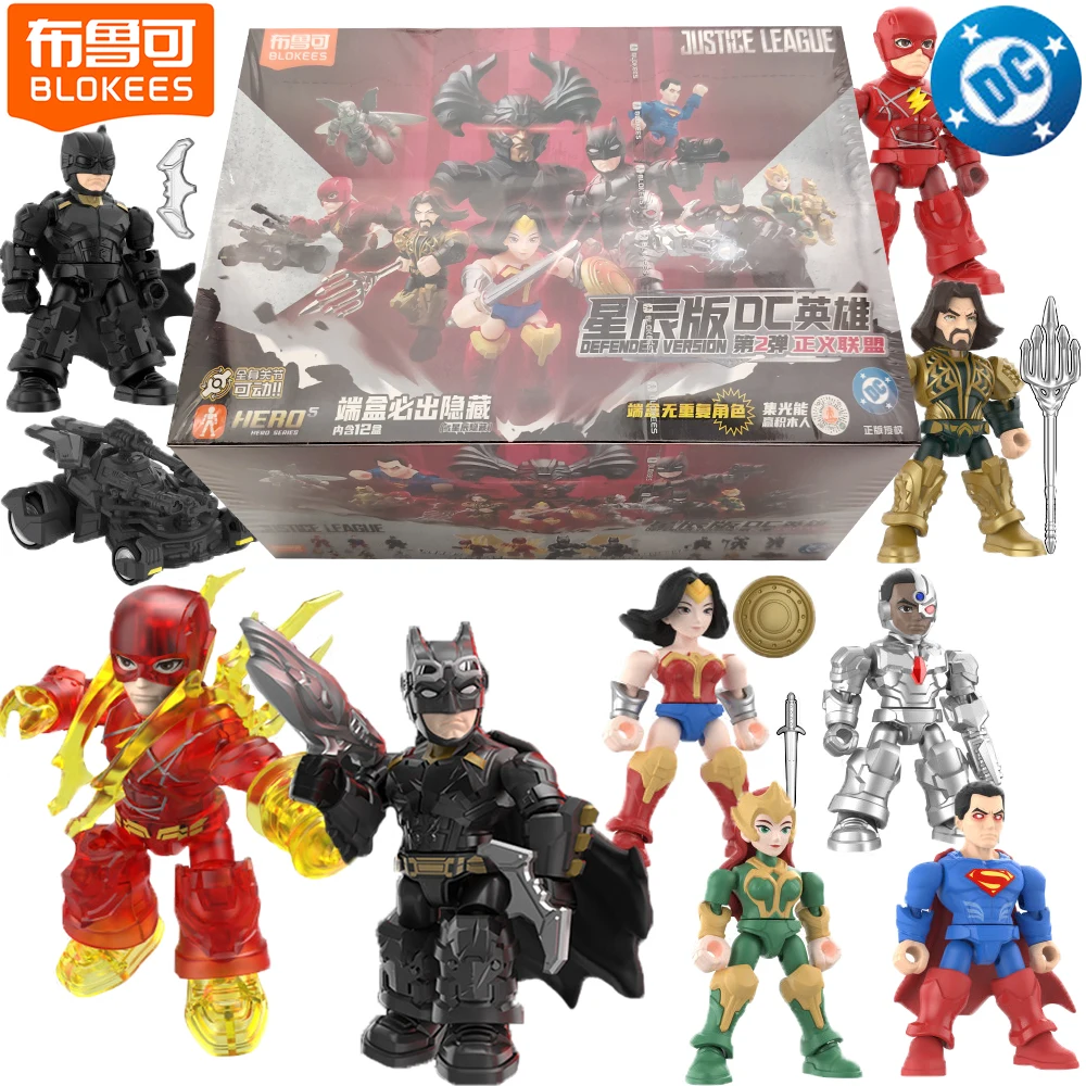 

Genuine BLOKEES Justice League DC Hero Surprise Collection Blind Box Toys Fan Favorite Trendy Character Models Creative Fun Gift