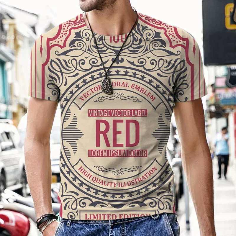 Men's T-shirts Funny Fashion Hot Luxury Oversized T-shirt Beach Casual Summer Street Outfit 3D Printed Hip-hop Harajuku O Neck