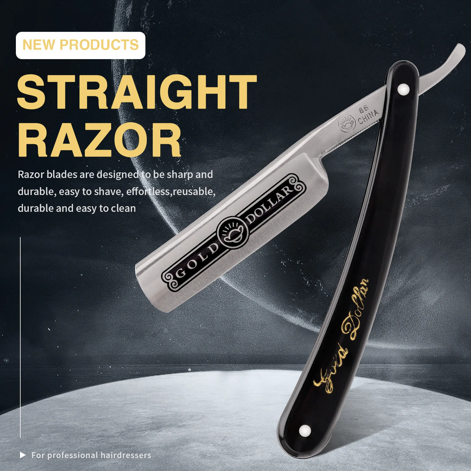 Barbershop Straight Razor Shaving Classic Manual Barber Razors Knife Stainless Steel Men Gift