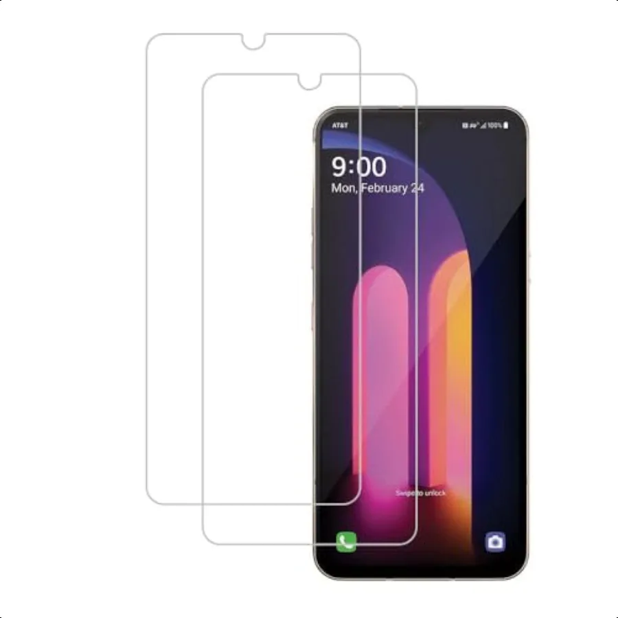2 Pack Screen Protector for LG V60 Tempered Glass Film 9H Hardn Scratch Resistant High Definition