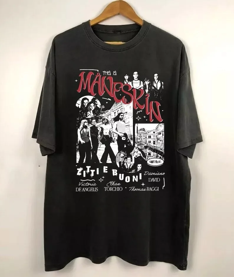 Maneskin Vintage T Shirt M neskin Rock Band fa