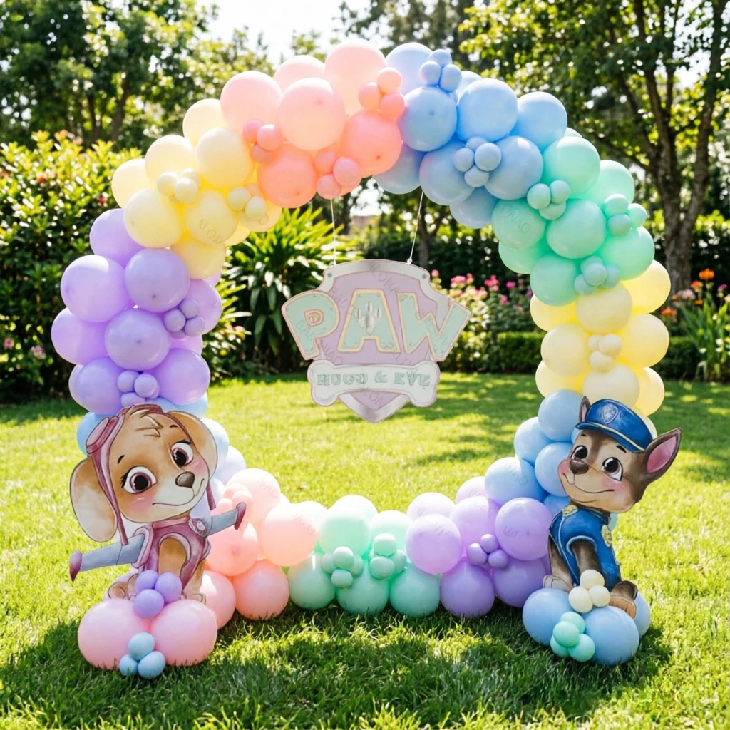 104pcs Paw Patrol Balloon Set Marshall Skye Chase Rubble Dog Latex Balloon Birthday Party Supplies Decorations