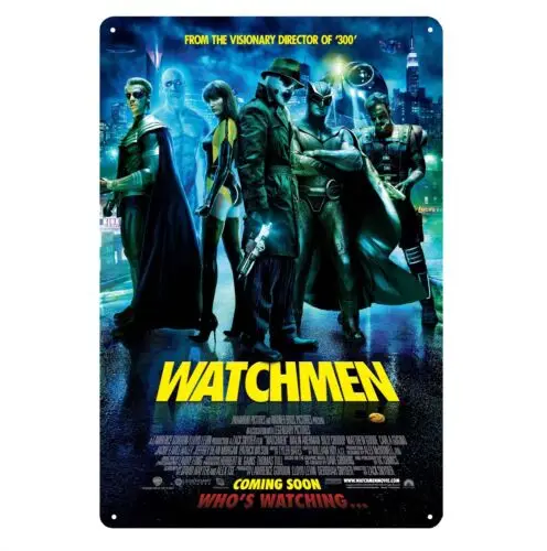 Watchmen Movie Metal Poster Tin Sign 20x30cm Collectable Plate