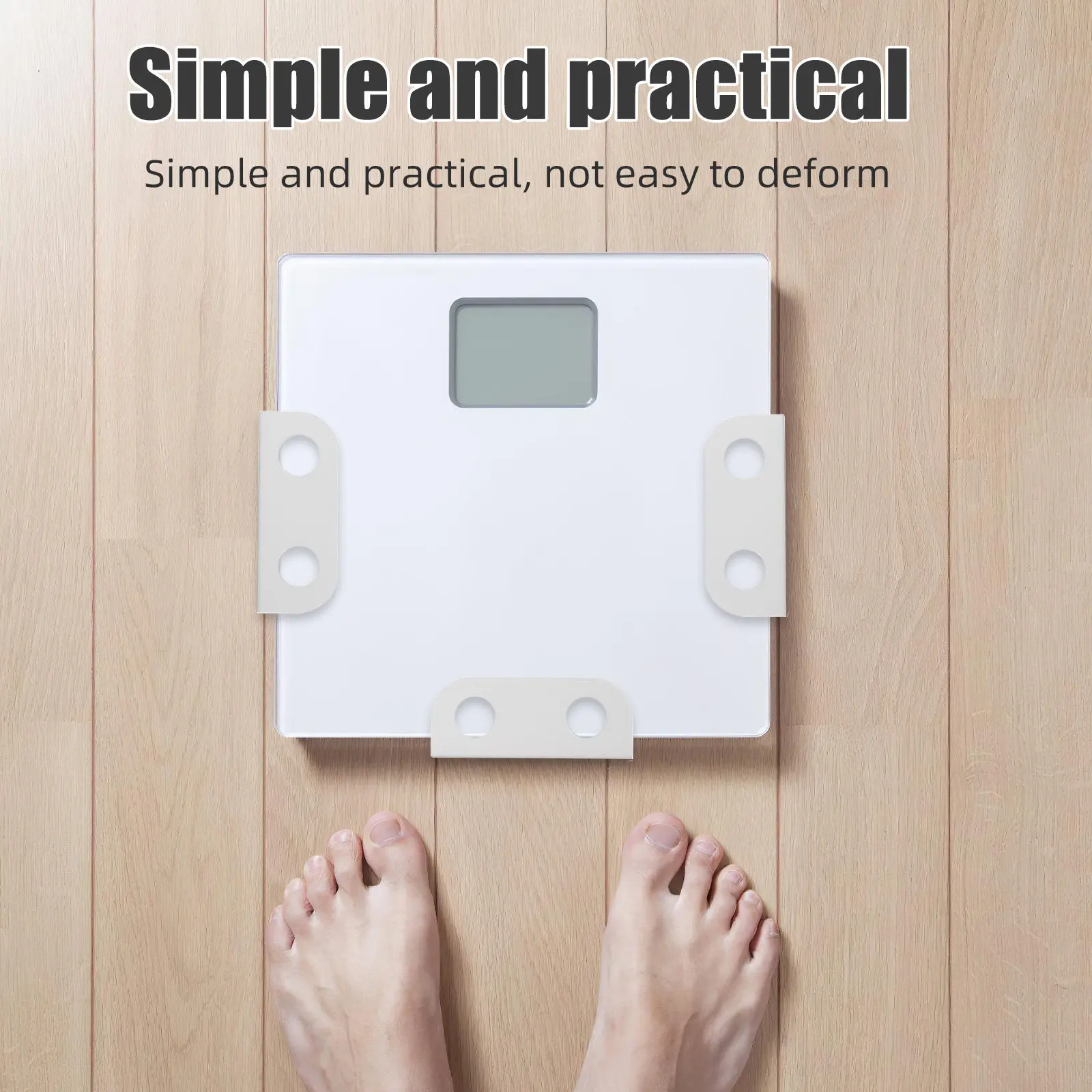 1Set Wall-Mounted Body Weight Scale Holder Space Saving Bathroom Digital Scale Organizer Rack Moisture Proof Non Slip Under