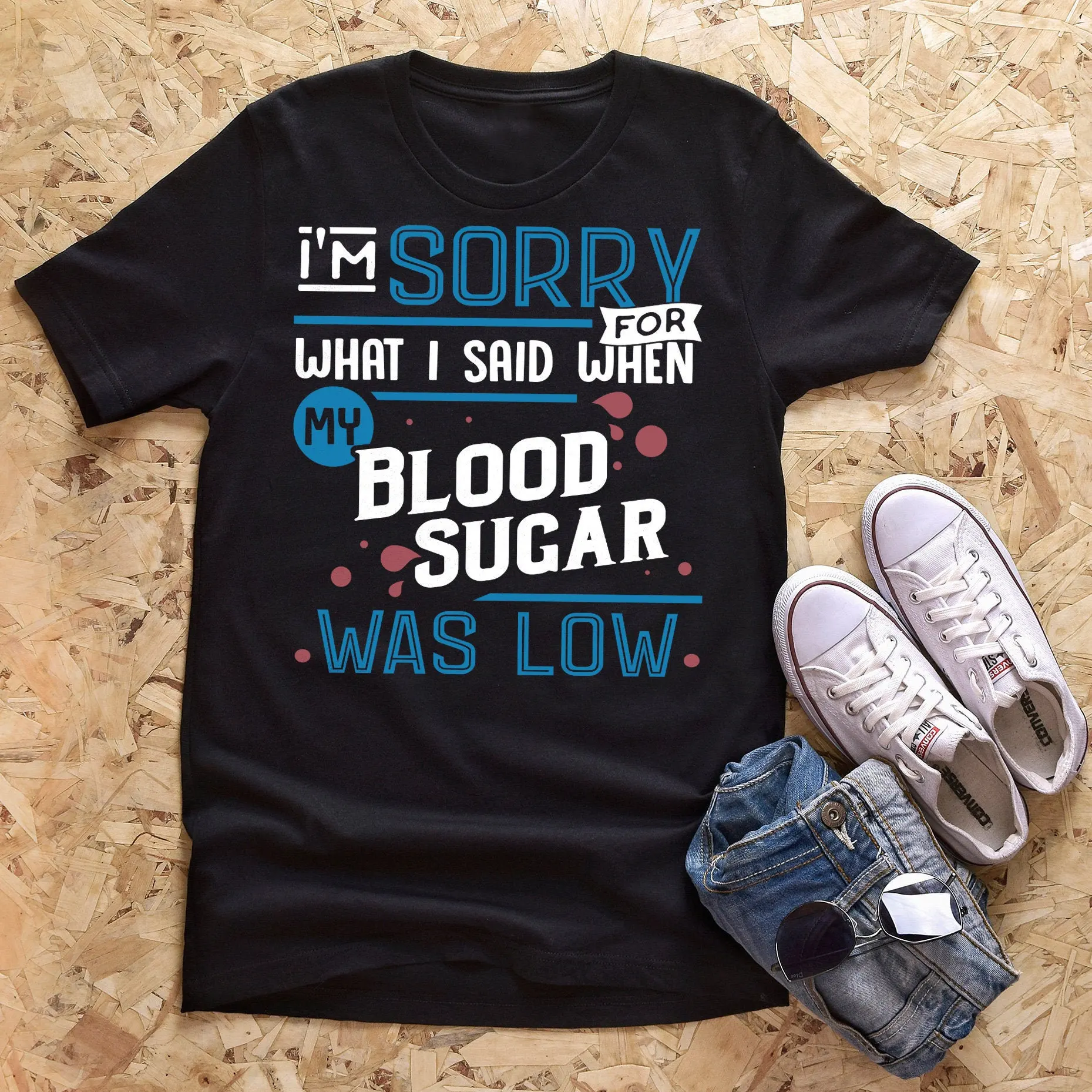 Funny Diabetes T Shirt Diabetic Awareness Type 1 2 One Two Spoonie Top Spoon Theory