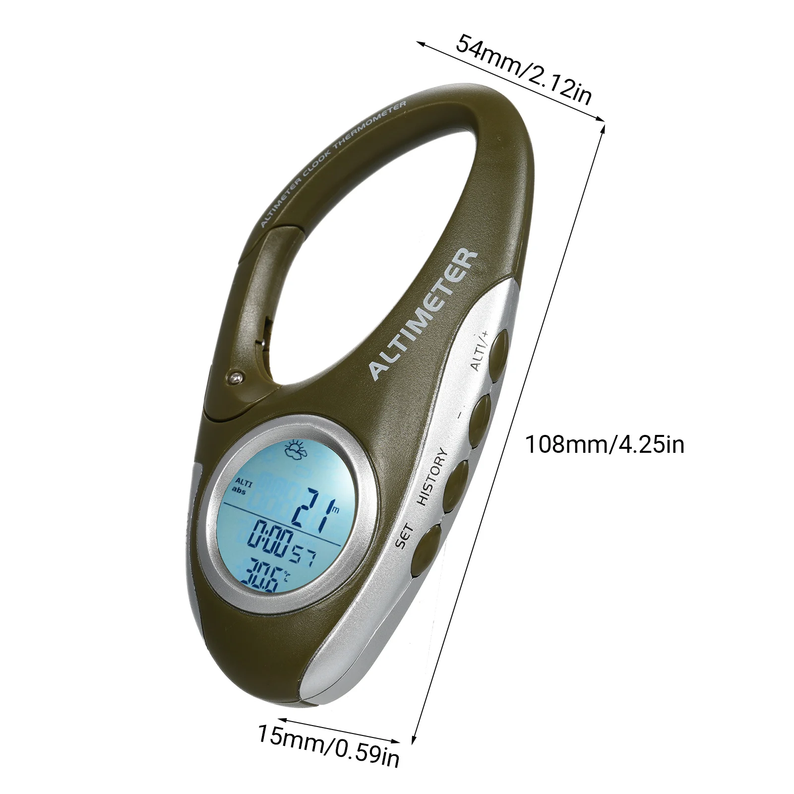 DA101 Barometer Altimeter Thermometer with Backlight Display Digital Altitude Monitor Weather Forecast Pedometer