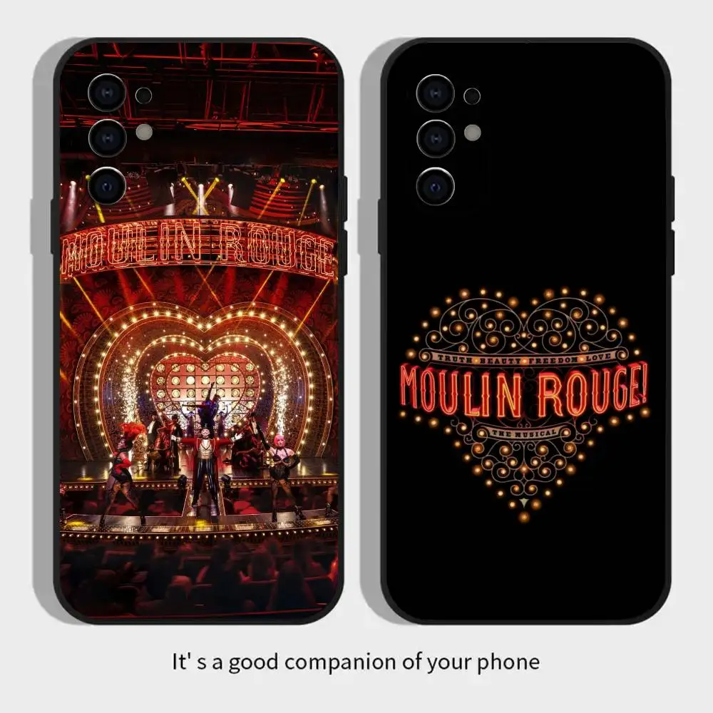 Capa de Telefone Impressa em TPU Ultrafina Moulin Rouge para Samsung Galaxy S26/S25/24/23/22/30/21/10/9, Ultra, Plus